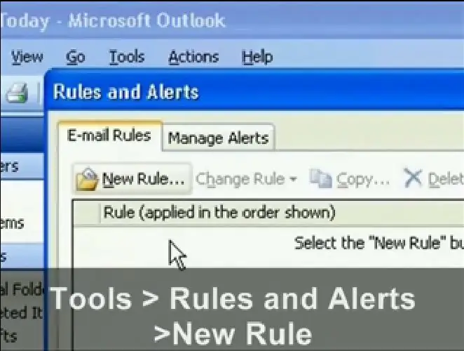 Állítson be egy Outlook -szabályt