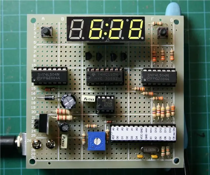 Arduino digital klokke synkronisert med 60Hz kraftlinje: 8 trinn (med bilder)