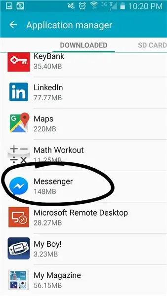 Δεδομένα Messenger