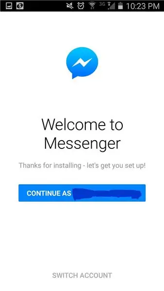 Melden Sie sich bei Facebook Messenger an