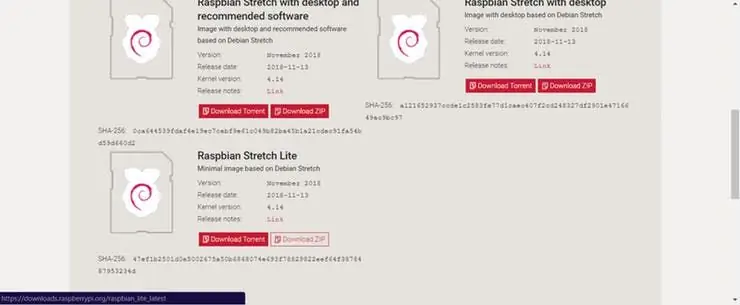 Įrašykite Raspbian į SD kortelę