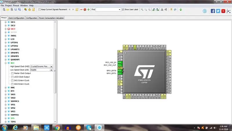 Сделайте необходимый выбор в STM32cubemx в соответствии с изображениями, показанными в этом руководстве