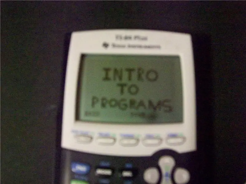 TI-83 au 84 Intro kwa Uundaji wa Programu