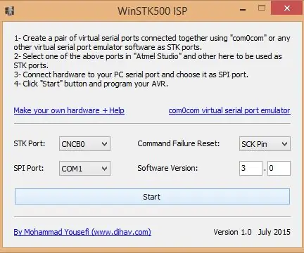 Pengaturcara AVR STK500 Murah untuk Atmel Studio: 7 Langkah