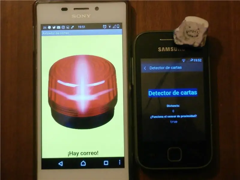 Avisador De Cartas Usando Un Teléfono