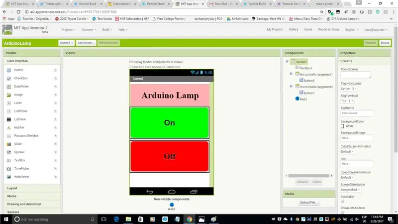 Buat Kode Antarmuka Pengguna di MIT App Inventor