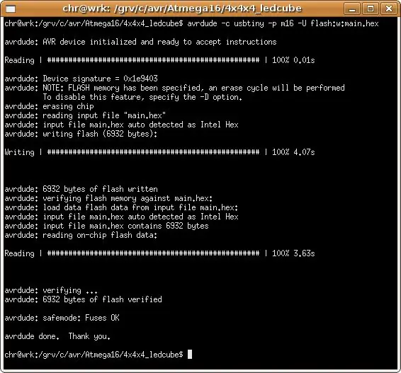 Programmeer de microcontroller