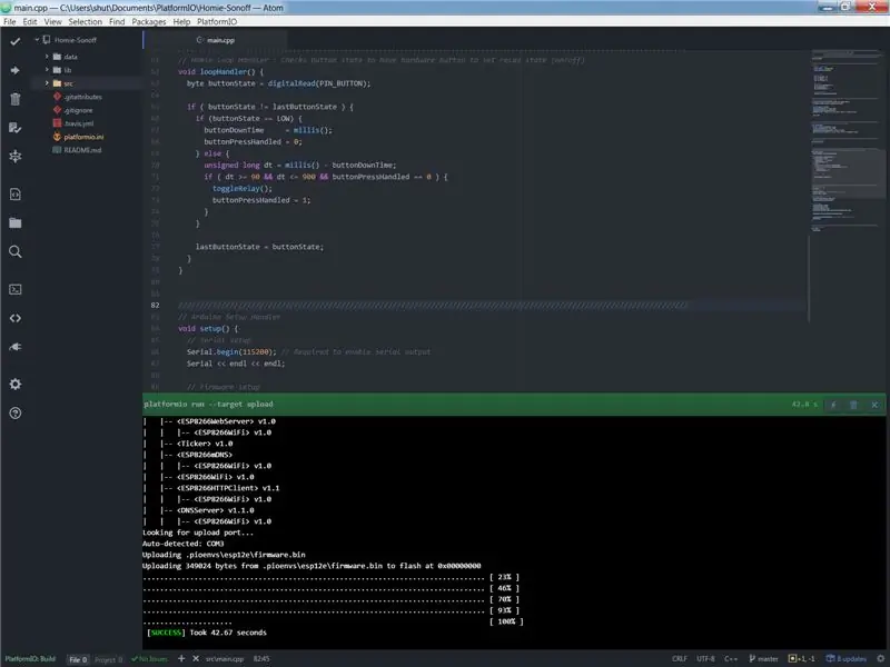 Construint i intermitent el firmware