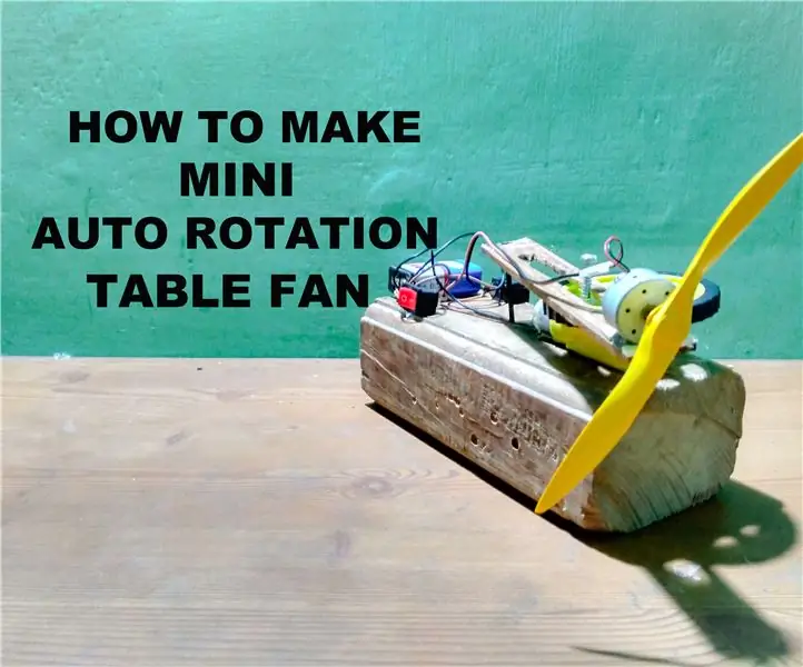 Com fer un ventilador de taula de mini rotació automàtica: 5 passos (amb imatges)