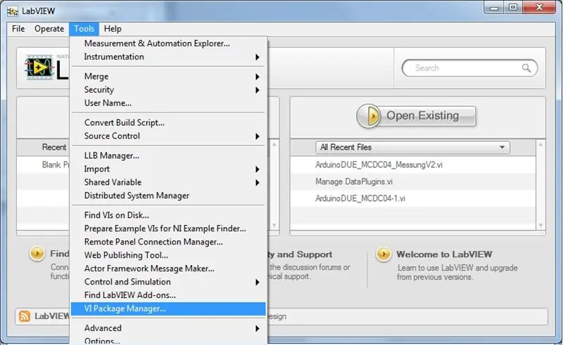 Kommunikation Zwischen Arduino Und LabVIEW - კონფიგურაციის LabVIEW