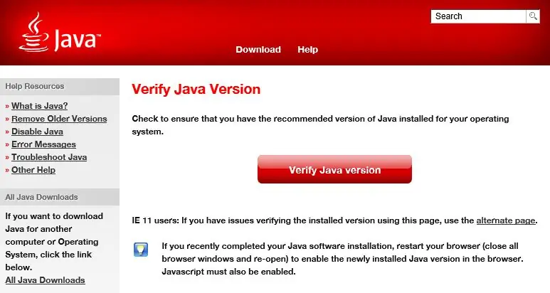 Verifica Java