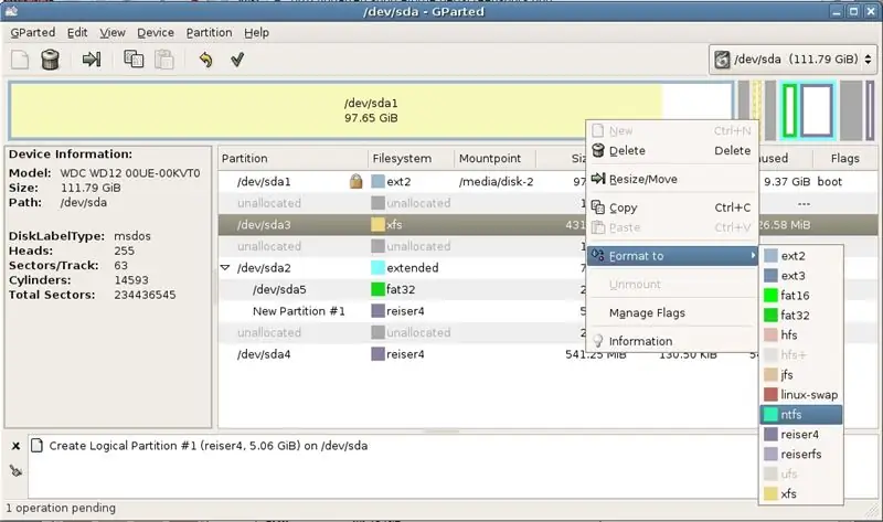 Pag-set up ng OS: I-format ang USB Drive