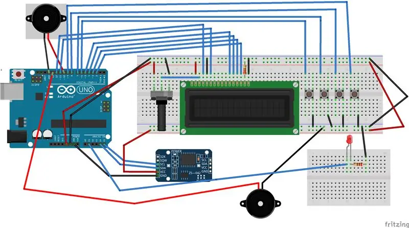 Korištenje Breadboard -a: Sat