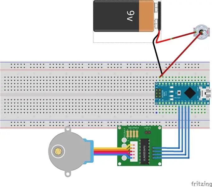 Sử dụng Breadboard: Động cơ bước