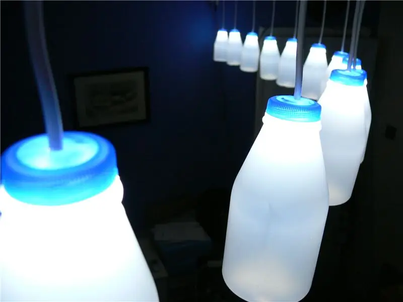 Sticle de lapte adresabile (iluminare LED + Arduino): 12 pași (cu imagini)