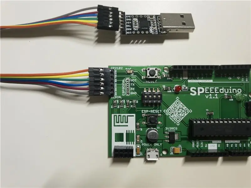 Koppel die SPEEEduino aan u rekenaar met die USB na Serial Converter