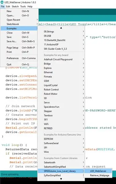 Ouvrez l'exemple de code et configurez-le