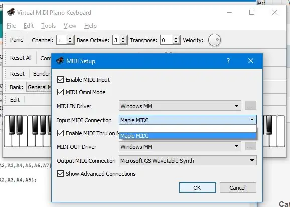 Installeer sagteware: Opsie C: STM32F103C en MIDI Synthesizer sagteware