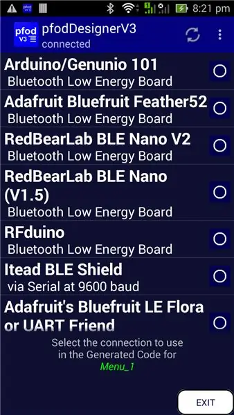 Odabir Adafruit pera NRF52 kao cilja za stvaranje koda