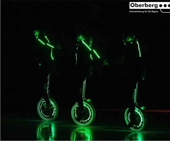 LED светлинно шоу Unicycle: 5 стъпки (със снимки)