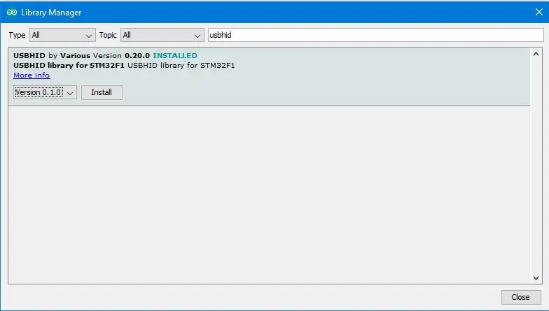 Paruoškite „Stm32duino“„Arduino IDE“