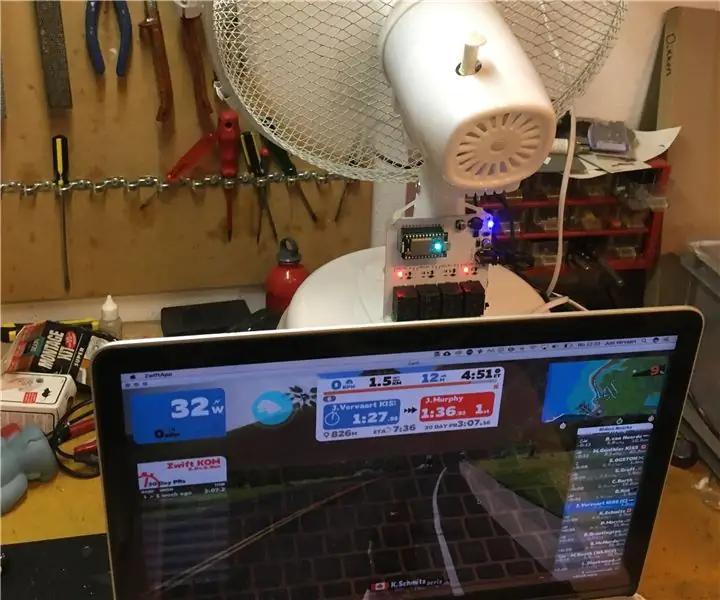 Internett -tilkoblet vifte for Zwift: 7 trinn (med bilder)
