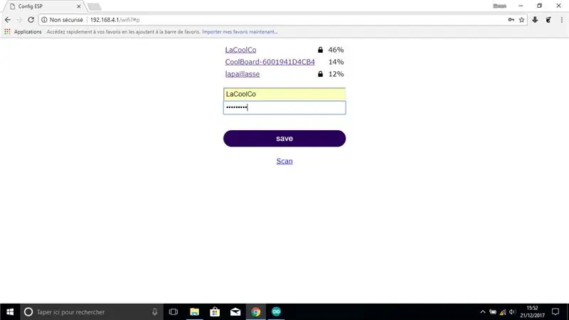 Configuració de la connexió WiFi