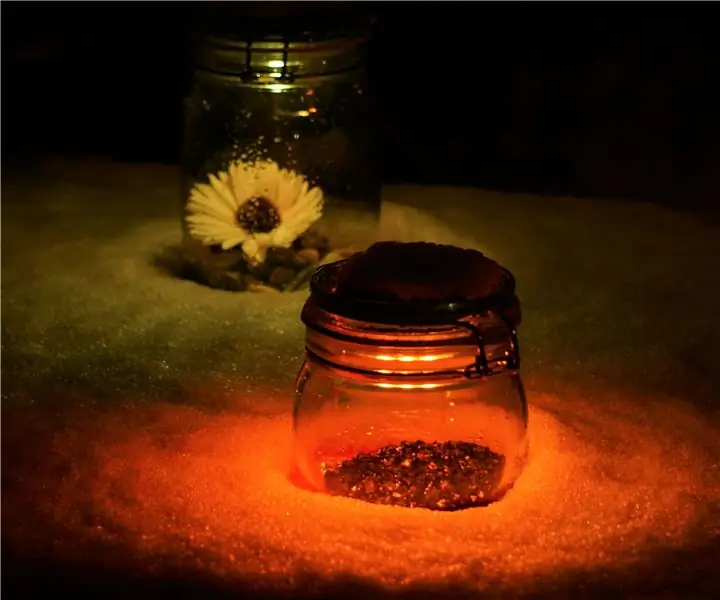 Färgglada Solar Garden Jar Light: 9 steg (med bilder)