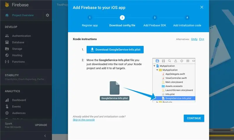 Firebase a Xcode