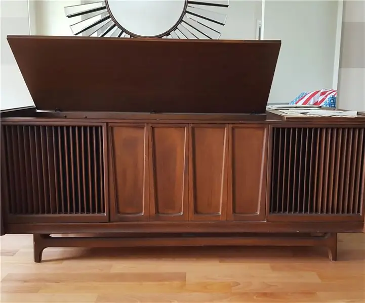 እ.ኤ.አ. በ 1960 ዎቹ Volumio Console Stereo ካቢኔ መልሶ ማቋቋም 8 ደረጃዎች (ከስዕሎች ጋር)