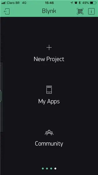 Aplicación Blynk: cree un proyecto nuevo