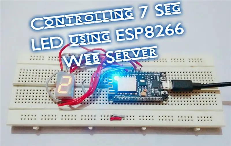 Control de la pantalla LED de 7 segmentos mediante el servidor web ESP8266