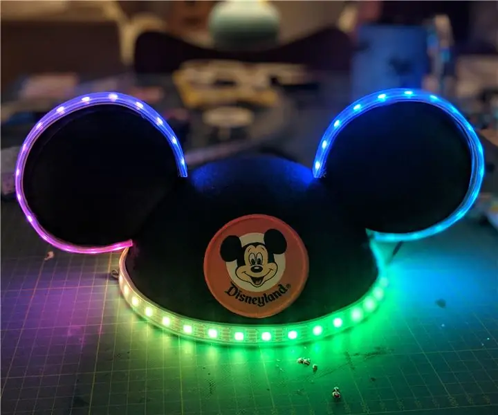 Aangepaste gloeiende veelkleurige Mickey -ore: 9 stappe (met foto's)