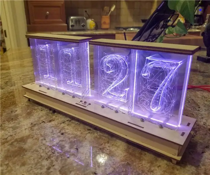 Faux Nixie Tube Clock: 7 steg (med bilder)