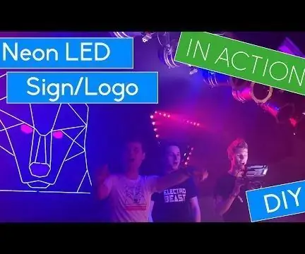 Neona LED zīme/logotips: 3 soļi (ar attēliem)