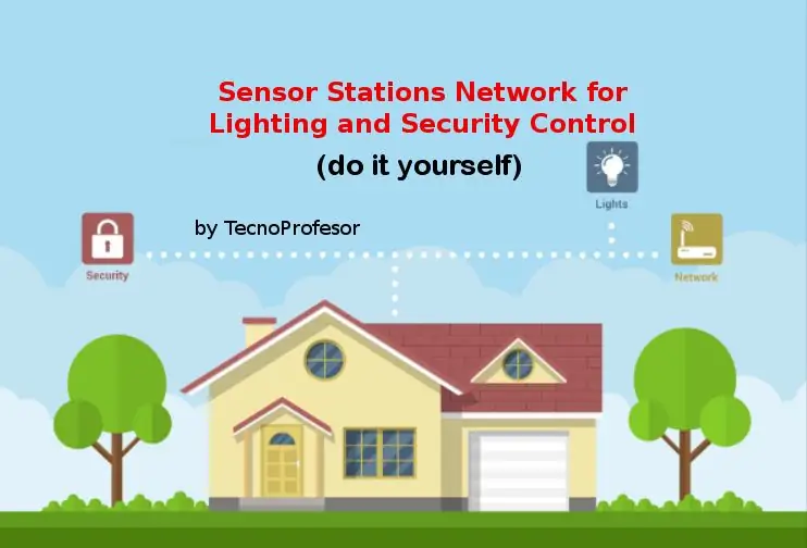 Sensor Stations-netwerk voor verlichtings- en beveiligingscontrole