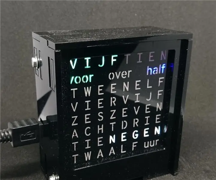 Холандски 8x8 Word Clock: 7 стъпки (със снимки)