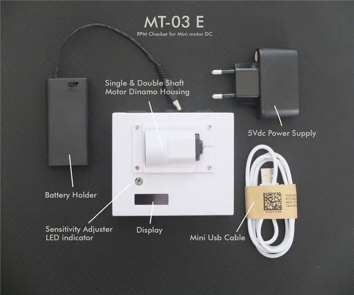 RPM Checker per a Mini Motor DC: 11 passos (amb imatges)
