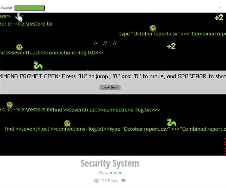 Videospill "Security System": 15 trinn