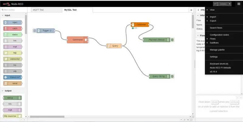 Node-RED va PHPMyAdmin