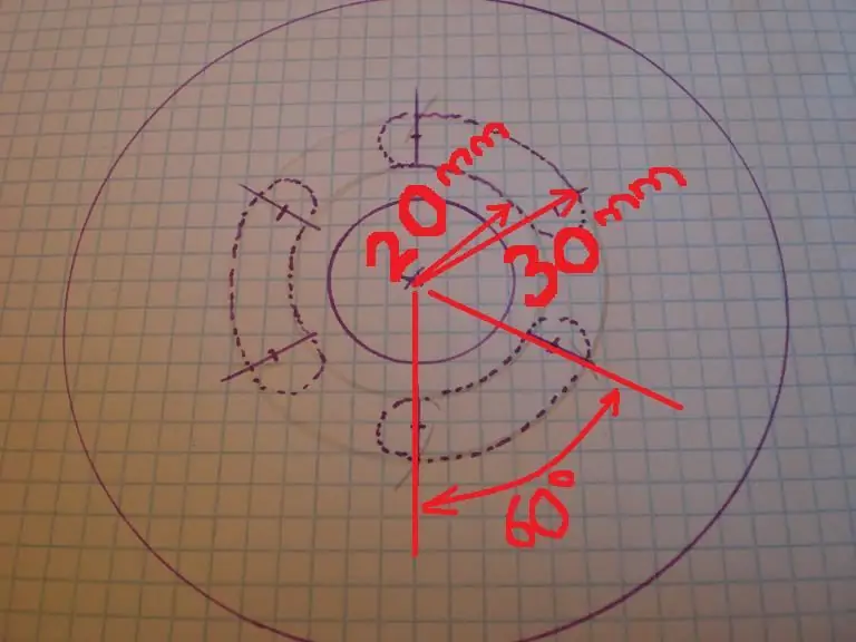 Rotorlar ustidagi uyalarni belgilang