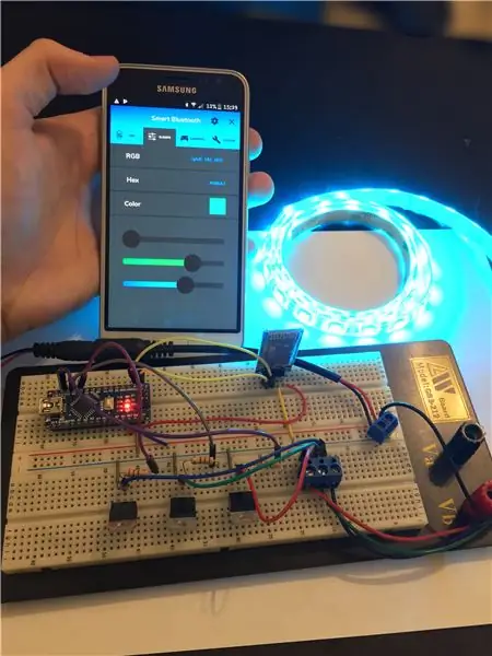 Arduino DIY Bluetooth վերահսկիչ LED RGB ժապավեն