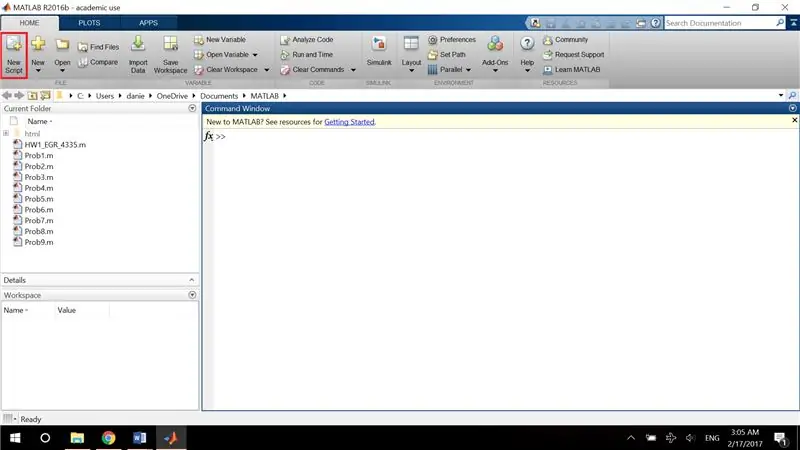 Matlab Layout və Windows