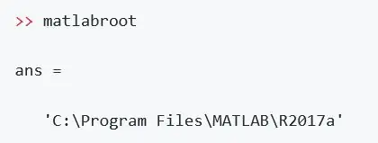 Trouver le dossier racine de MATLAB