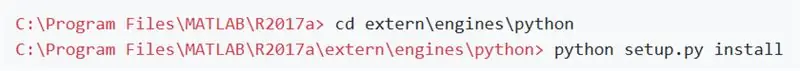 Instalējiet Python API MATLAB