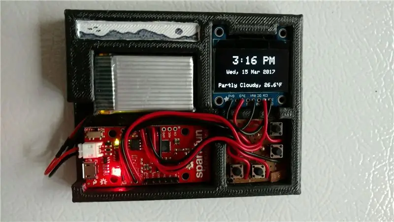 WunderThing: ¡un IoThing de pronóstico del tiempo magnético ESP8266 alimentado por batería!