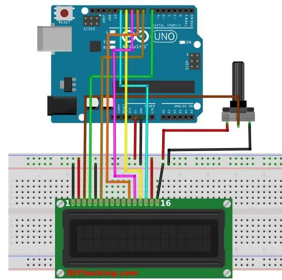 LCD savienojums