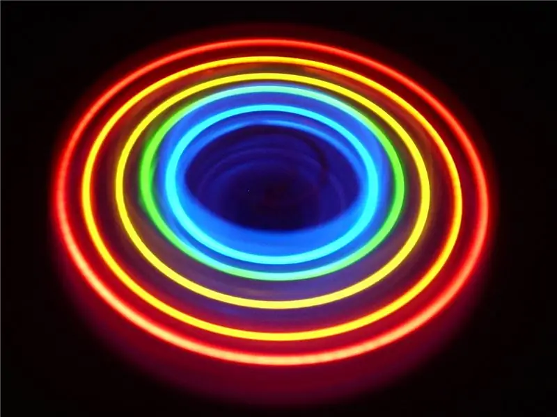 Hoe dit geweldige draaiende Rainbow Light Wheel te bouwen!!! 10 stappen (met afbeeldingen) Antwoorden op al uw "Hoe?"