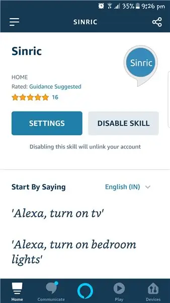 Konfiguriranje uređaja u aplikaciji Alexa