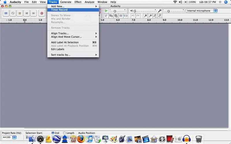 Audacity -ni müəyyən bir zamanda qeyd etmək üçün necə proqramlaşdırmaq olar: 8 addım